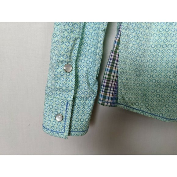 Rough Stock Panhandle slim Women blue blouse S - Picture 7 of 12